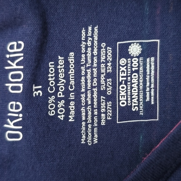 OKIE DOKIE BRAND TODDLER GIRLS BUNDLE OF 3 TOPS SIZE 3T - Picture 15 of 16